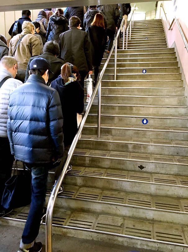 Japanese subway stairs